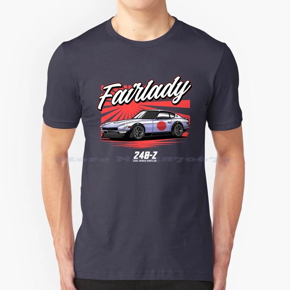 Datsun 240z Fairlady Z T Shirt 100% Cotton Tee Datsun 240z 260z 270z Fairlady Z Fairladyz Yoshihiko Matsuo Hls30 Hs30