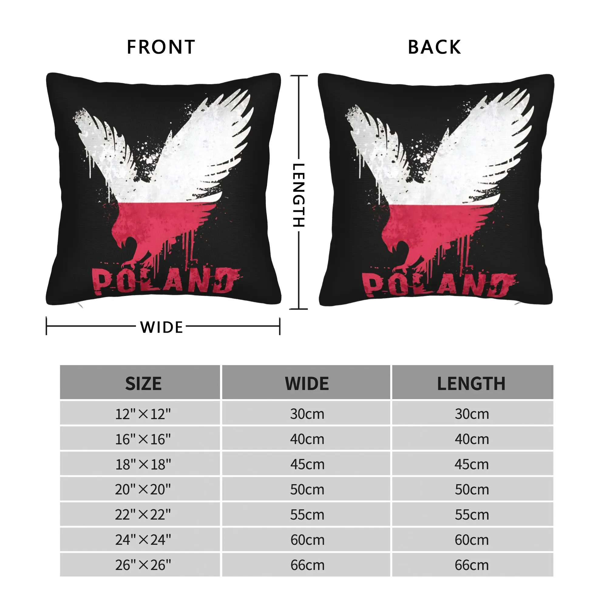 Pillow Cover Polish Eagle   Vintage Pillow Case For Couch Sofa Bedroom Pillowcases