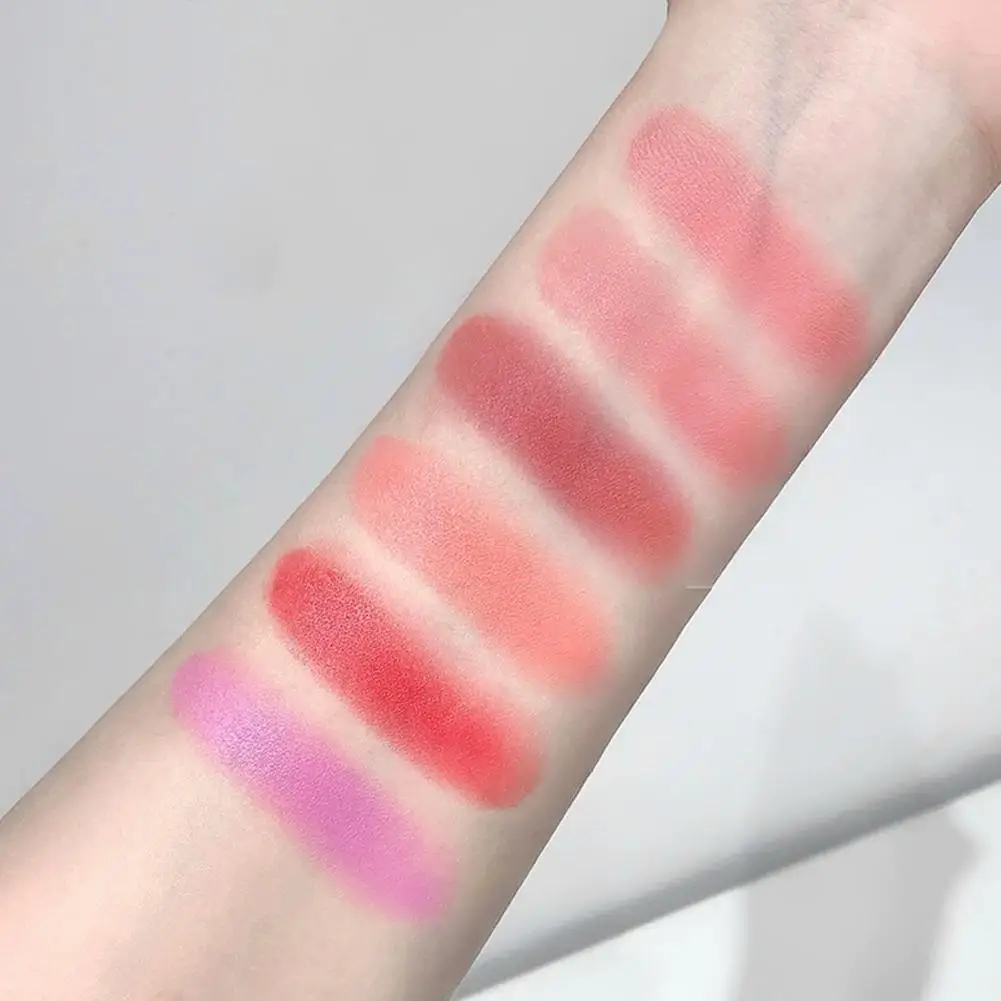 ماتي الورد الأرجواني أحمر الخدود كريم الشفاه الخد متعدد الاستخدام الشفاه الطين أحمر الشفاه أحادية اللون أحمر الخدود اشراق الوجه سهلة اللون روج ماكياج #6