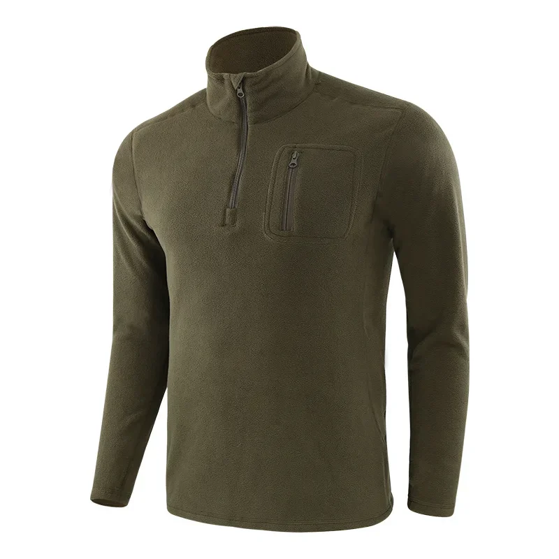 Men Turtleneck Sweaters Pullover Outdoor Sports Riding Tactical Top Fashion Sweatshirt Fleece New Mens Clothing