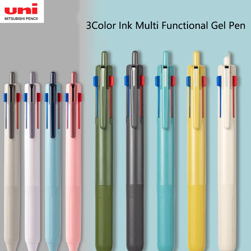 Uni SXE3-507 Multi-Function Ballpoint Pen0.5mm/0.7mm Black Blue Red balpen Large Capacity Medium Oil Gel Pens For School Office