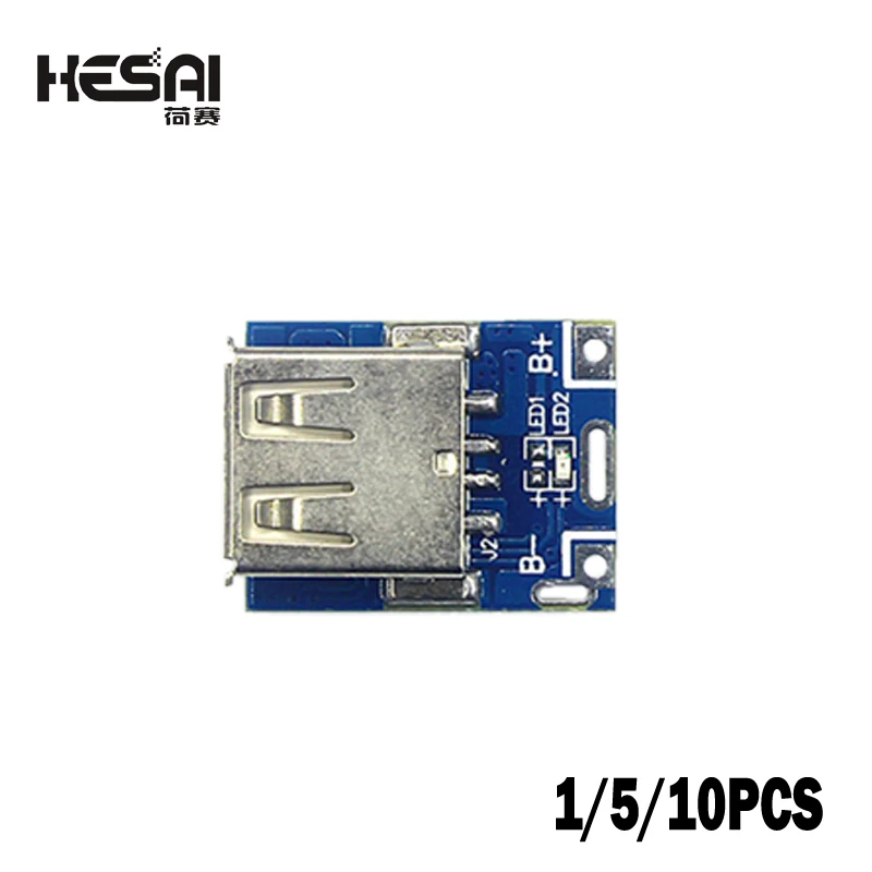 5V Boost Step Up Power Module Lithium LiPo Battery Charging Protection Board LED Display USB for DIY Charger 134N3P Program