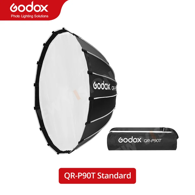 Godox QR-P60T QR-P90T QR-P120T 60CM 90CM 120CM 150CM snelkoppeling parabolische diepe softbox + honingraat raster voor fotografie flitser