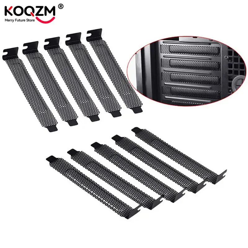 

New 10Pcs/lot Black Hard Steel Dust Filter Blanking Plate PCI Slot Cover