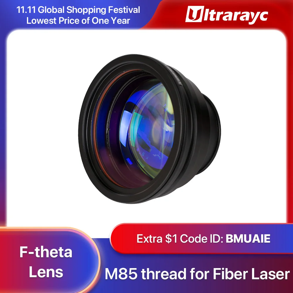 Ultrarayc F-theta Lens 1064nm Focus Lens Laser Focal length 63-420mm Scan Field 50×50-400×400 for YAG Fiber Laser Galvo System