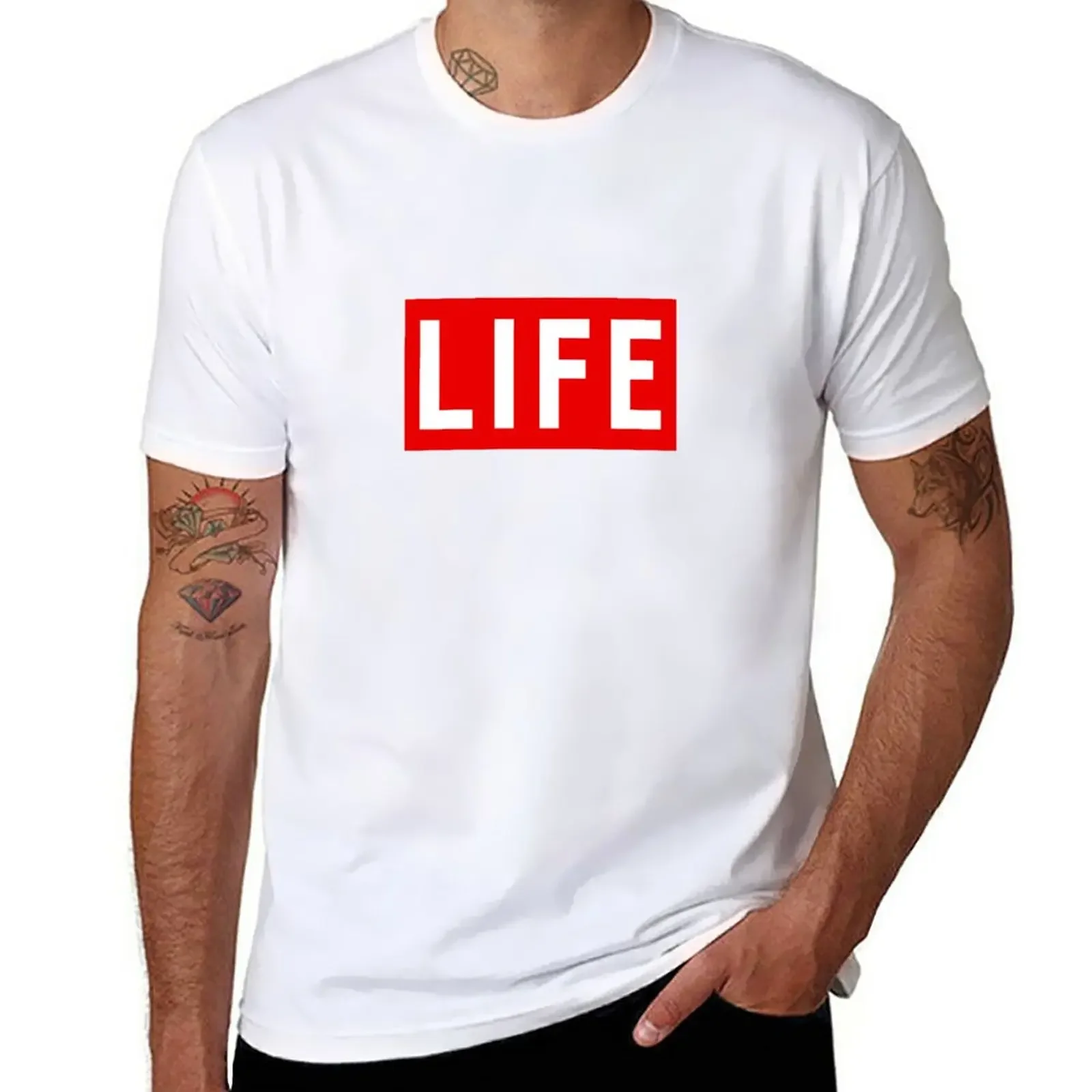 LIFE Magazine T-Shirt sweat boys animal print Blouse oversizeds Men's t shirts