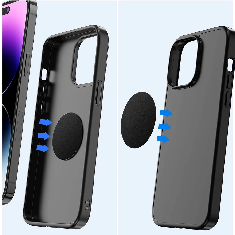 10pcs 30mm 35mm 40mm 50mm 60mm Magnetic Metal Plate For Car Phone Holder Iron Sheet Disk Sticker For iPhone 12 11 X 7 8 Xiaomi