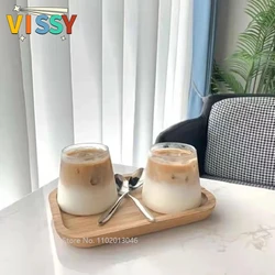 Tazza di vetro trasparente giapponese tazza di acqua di vetro resistente al calore tazza di caffè creativa di ghiaccio bicchieri durevoli stessa montagna di Fuji