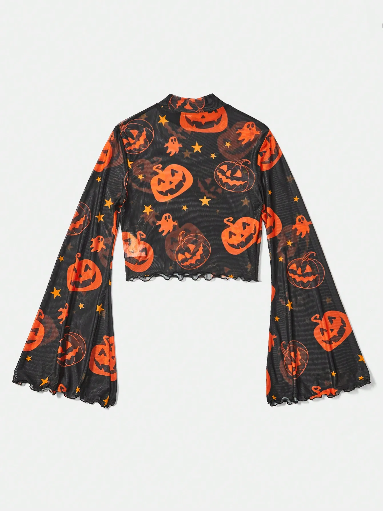 

Fashionable new European and American style Halloween pumpkin pattern T-shirt