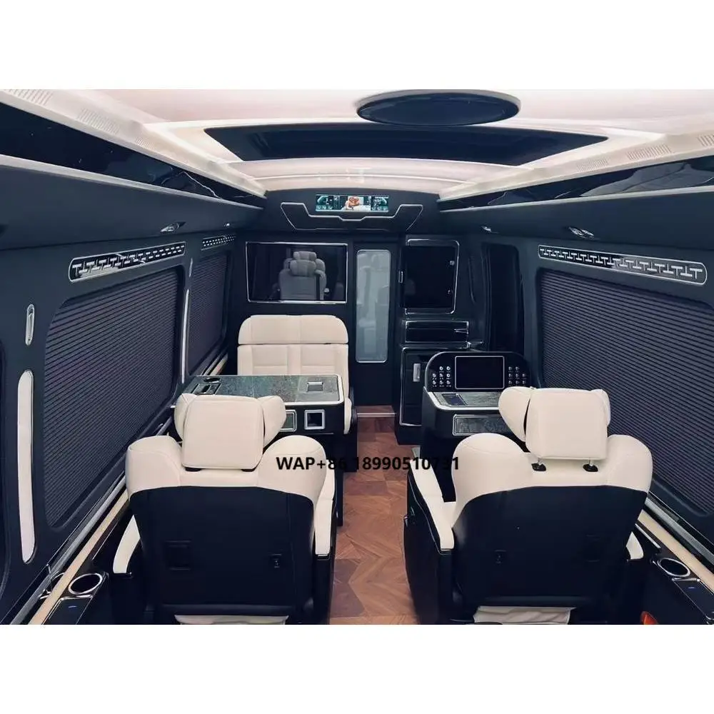 Custom VIP Car Interior Upgrade Kit with Electric Leather Van Seat  for Coaster Car Interior Accessories
