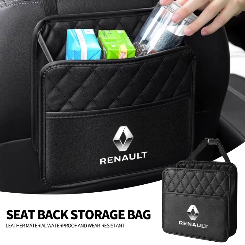 Car Seat Organizer Multifunctional Back Multi Pocket Storage Bag For Renault Clio Captur Megane Kadjar Talisman Trafic Sandero