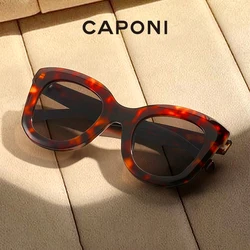 CAPONI New Brand Design Women Sun Glasses Trending Butterfly Style Acetate Frame Nylon Lenses Sunglasses UV400 Eyewear CP23002