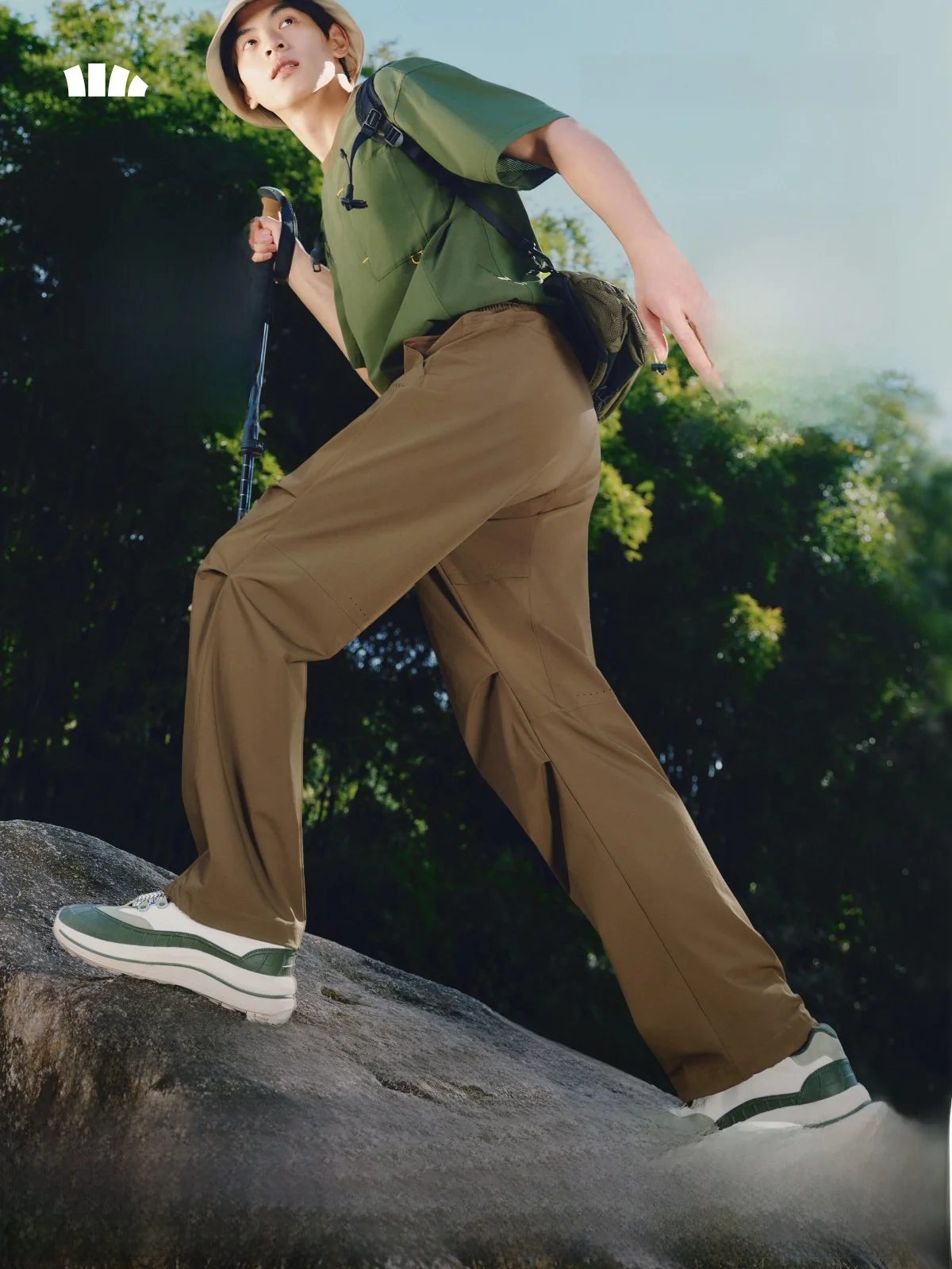 

Windproof Water-Resistant Hiking Trousers Men's Utility Workwear Trousers Outdoor Casual Straight Leg Pants Nylon Fabric