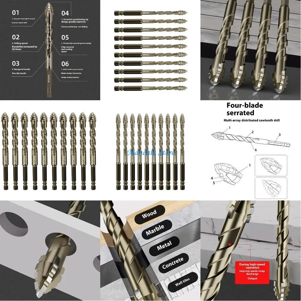 

U2JC Multiple Size Cementite Drill Dry Drilling Hard Materials 6mm 8mm 10mm 12mm