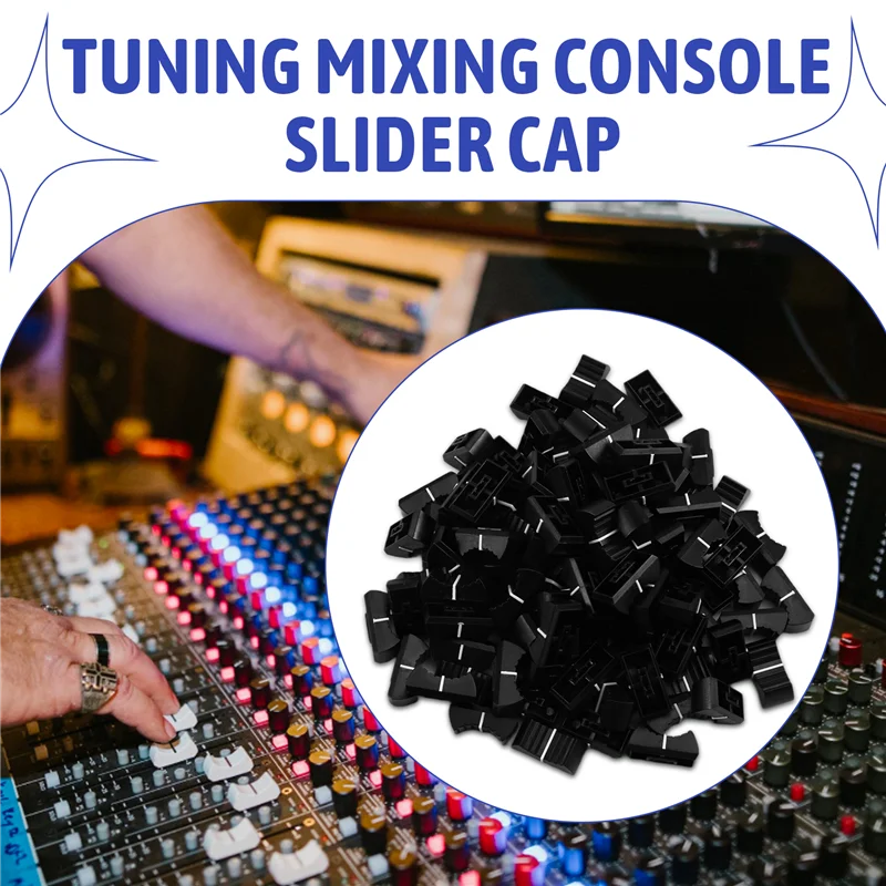 RISE-100Pcs Fader Knob Caps Foraudio Equipment، معدات DJ، وأغطية منزلقة لوحدات التحكم المختلطة