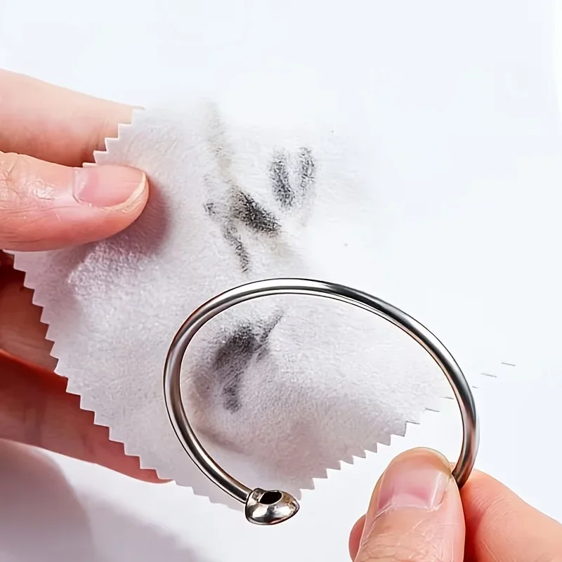 10pcs Polishing Cloth Pack for 365-Day Use, Suitable for Jewelry, Rings & Bracelet Cleaning & Polishing, Tarnish Remover Cloths