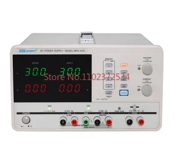 

NICE-POWER MPD-3303 linear 30V 3A LED Display 3 channel power source Memory Programmable Adjustable mobile dc power supply