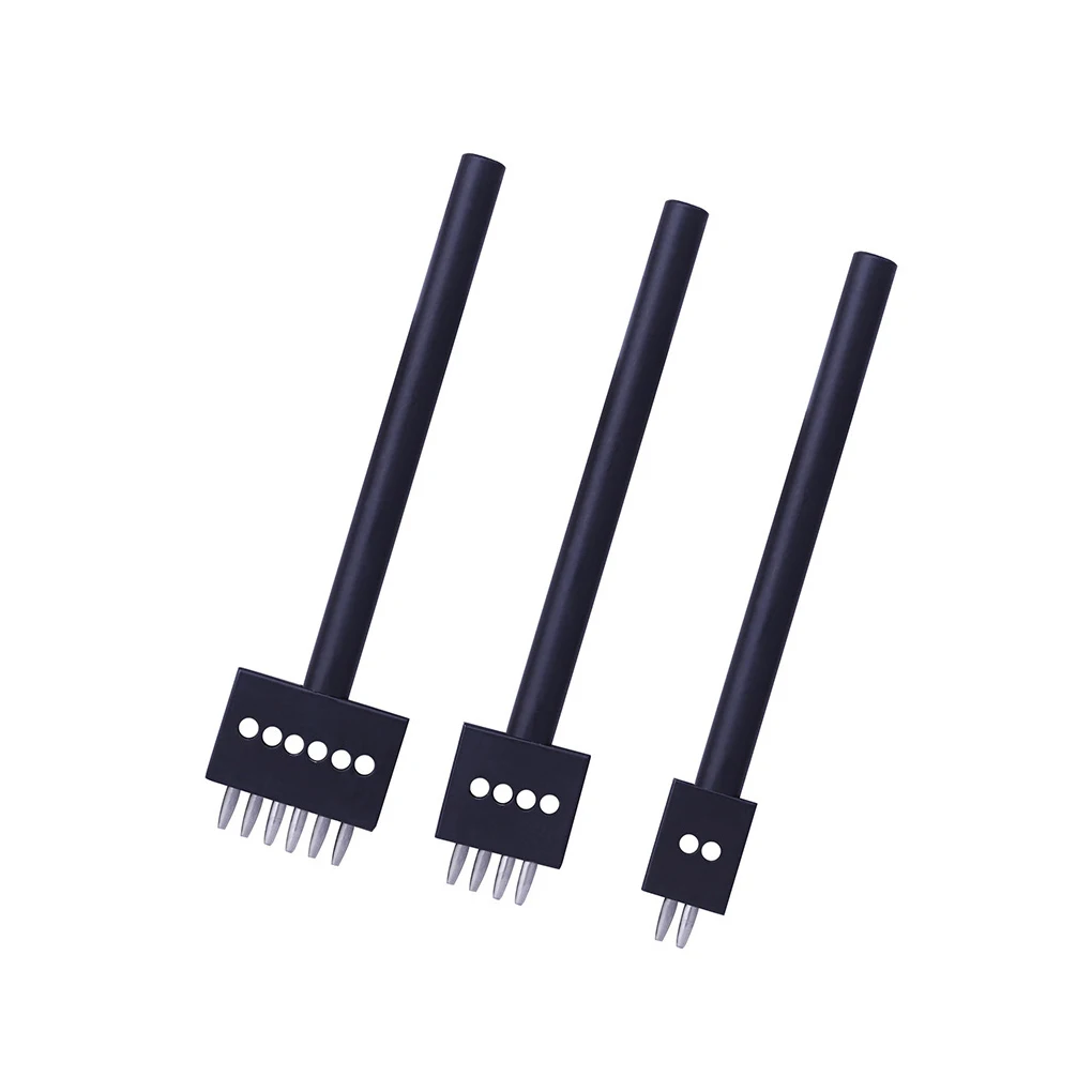 

Набор из 3 портативных пробойников для кожи с длинной полированной ручкой