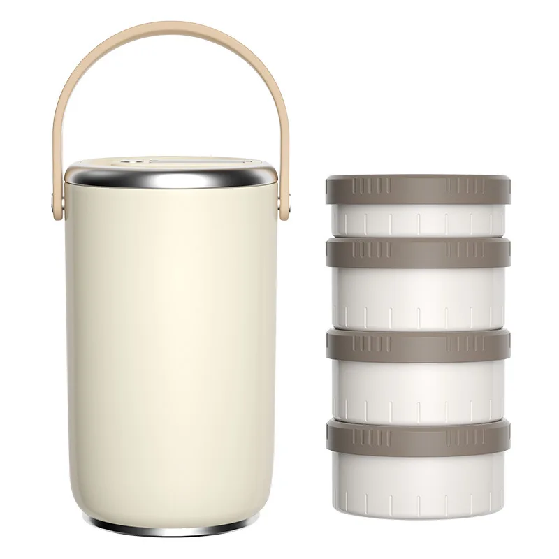 Large Capacity Stainless Steel Vacuum Insulated Lunch Box Portable Food Container Sealable Soup Pot for Office Workers