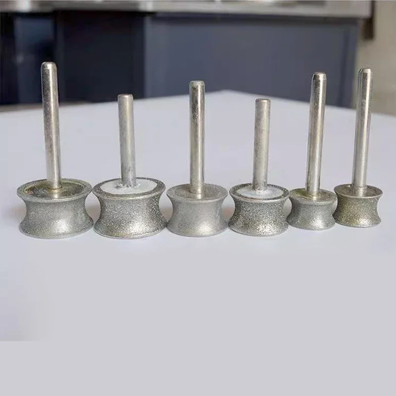 رأس طحن عجلة الماس للمعادن والزجاج الشطب حافة مقعرة مثقاب أداة تلميع قوس السيراميك