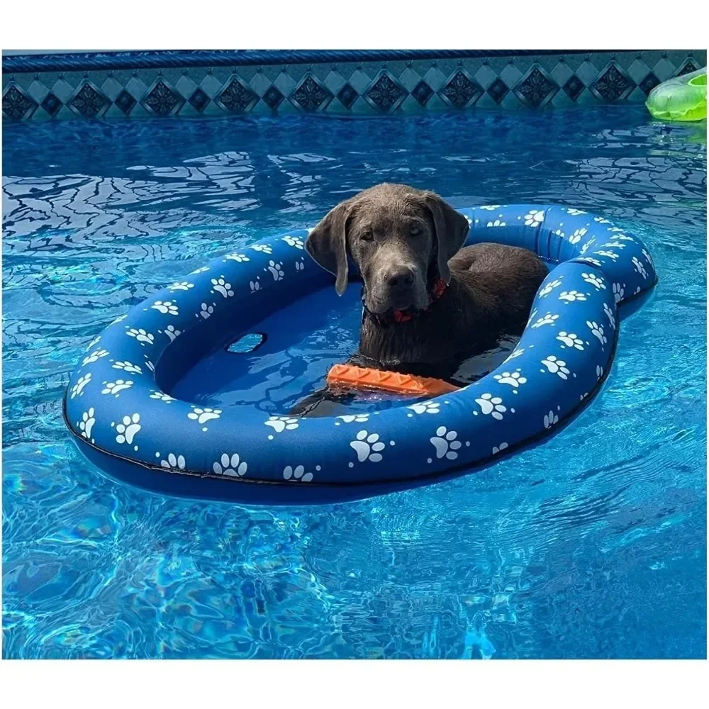 

Large Dog Pool Floating Pet Cat Raft Inflatable Foldable Summer Beach Lake Swimming Bath - Swimming Pool Dog Float