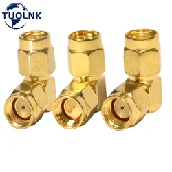 3Type/lot 2pc/lot SMA Connector Kit SMA Elbow Converter 90 Degree Coaxial Adapter Male to Male Right Angle Antenna