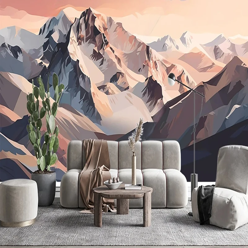 

Custom Mural Wallpaper Creative Modern Simple Cartoon Scenery Background Wall Painting Living Room Bedroom Sofa Photo Home Decor