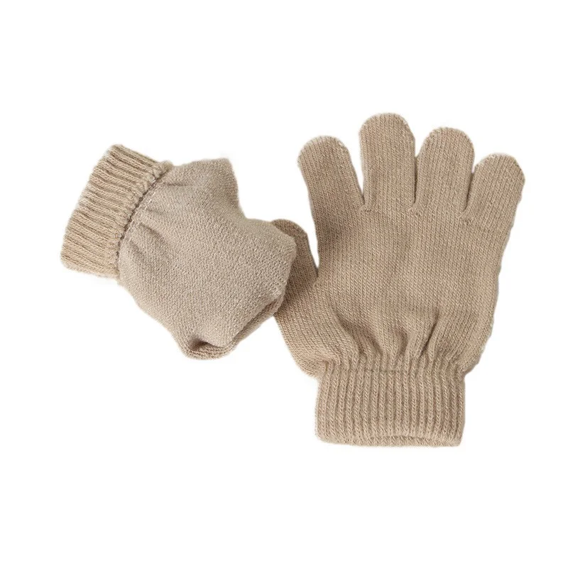 Strickmütze und Fäustling-Set für Jungen und Mädchen, dicke warme Beanie-Mütze, Handschuhe für Kleinkinder, Winter, 1–5 Jahre alt