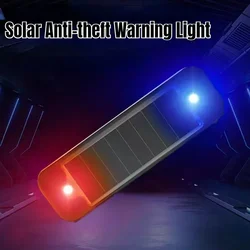 Car LED Solar Powered Mini Warning Light Simulated Alarm Security Light for Vehicle Van Tail Light Anti-rear Strobe Caution Lamp