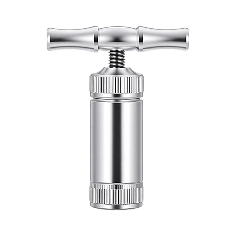 Metall-Tabakkräuterpresse Aluminium-Kompressor Druckgewürzmühle Handzerkleinerer Raucherzubehör – Detail 5