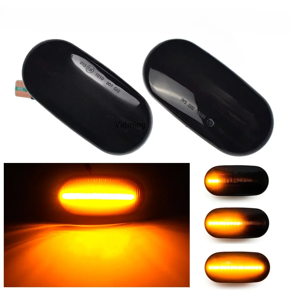 

2pcs For HONDA Prelude CRX S2000 Integra Fit Del Sol Acura Civic LED Dynamic Turn Signal Side Marker Light Sequential Blinker