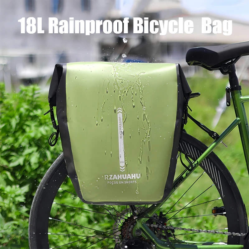 

18L Bicycle Rear Seat Bag Rainproof Wear-Resistant Reflective Bike Bag Long-distance Travel Cycling Bag