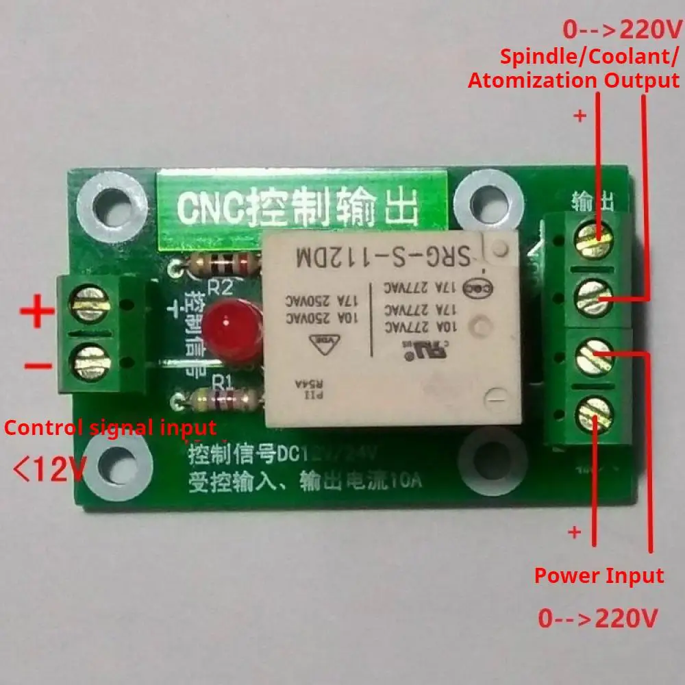 Scheda di controllo della macchina per incidere CNC - Modulo relè e accessori per scheda di controllo mandrino/raffreddamento/atomisizzazione