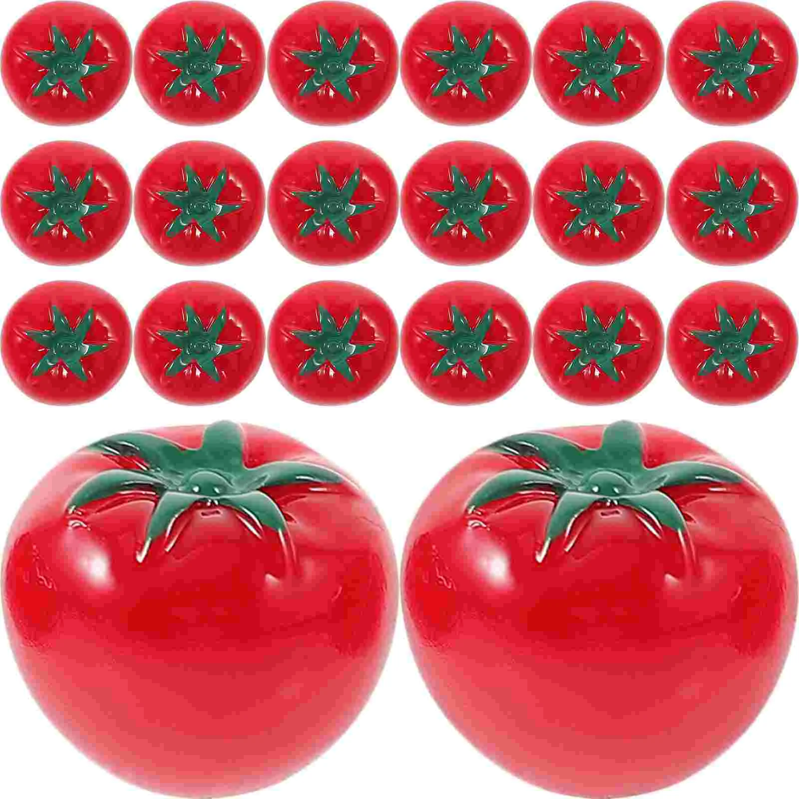 

20 Pcs Fruit Fake Mini Models Simulation Tomato Miniature Tomatoes Photo Prop Desktop Child