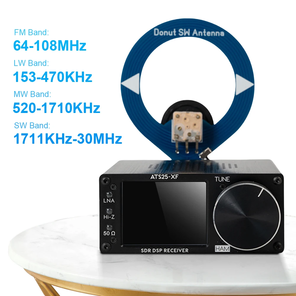ATS25-XF DSP Ricevitore radio completo Decoder WIFI Touch screen LCD TFT da 2,8 pollici ATS25 X2 FM AM LSB USB Radio portatile full-band