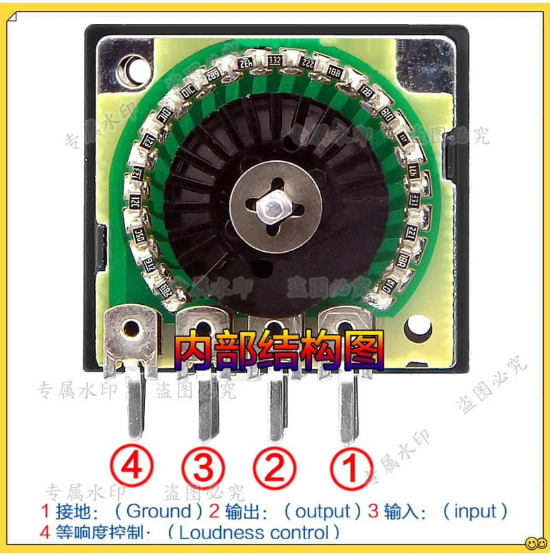 Equal Loudness Volume Adjustment Board Volume Control Module PH2702 100KAx2 Potentiometer Small Volume Boosts Treble Bass