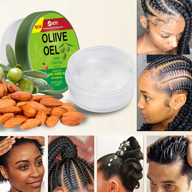 Olive oil wax gel, soft moisturizing anti-frizz conditioner and styling gel, refreshing non-sticky styling gel for men and women