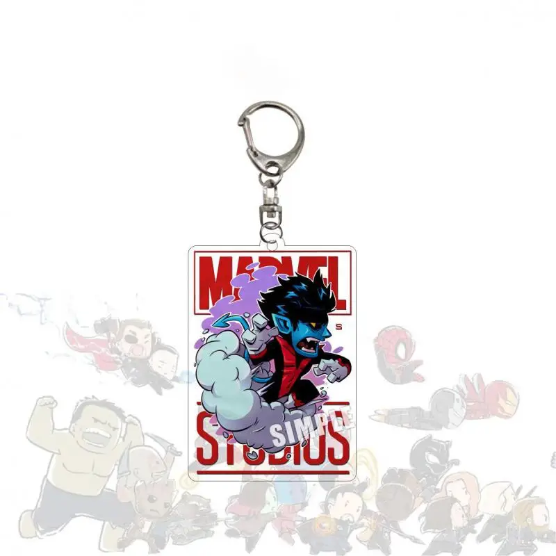 Marvel Legends Deadpool Spider-Man Colossus Acrylic Keychain Pendant Bag Ornaments Ornaments for Boys and Girls Holiday Gifts