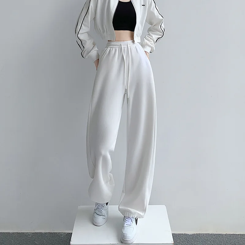 Black Sweatpants Women 2024 Spring Oversize Khaki Women Pants High Waist Women's Joggers Loose Women's Sports Pants Sweatpants