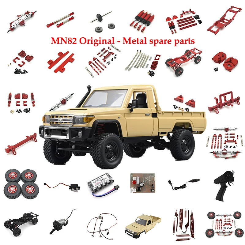 

MN 1/12 MN82 LC79 MN78 WPL C14 C24 1/16 Naughty Dragon Remote Control Car Accessories Metal Upgrade Wheels and Tires MN MODEL