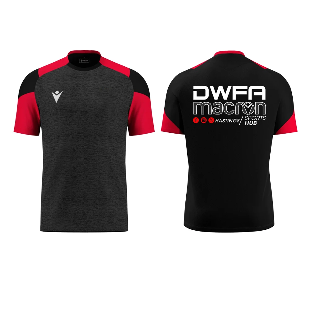 

Macron Home And Away Jerseys Sports T-Shirts Patchwork Sleeves Short Sleeves Football Training Clothes Loose And Breathable