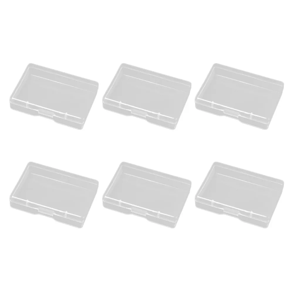

6Pcs Transparent Plastic Storage Box Compact Organizer Case for Crafts Coins Small Items Collection Storage Container