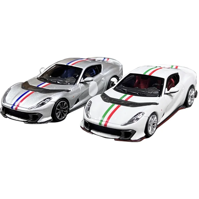 Fuelme TOC 1:64 812 Competizione FE812C Green Blu Tour De France Rosso Fuoco F1 with Decals Diecast Model Car