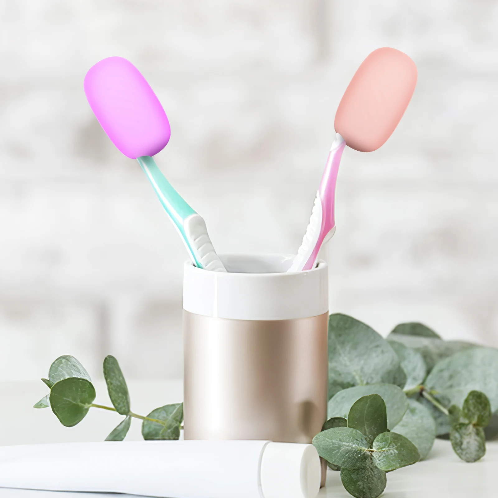 

20pcs Toothbrush Protective Caps Soft Silicone Travel Toothbrush Covers Dustproof Toothbrush Case for Home Outdoor