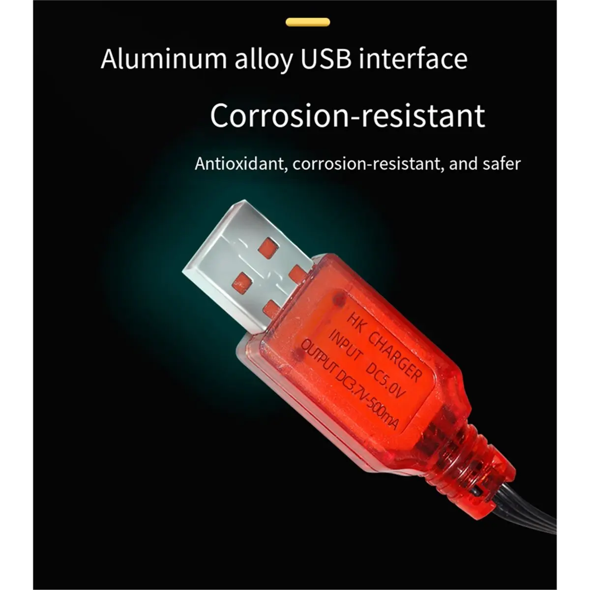 AU47-7.4V 500mA SM-4P Plug USB Charger for DE36W, DE65, HM202, EC08, EC16 RC Car Toy Battery Charger Cable 10PCS