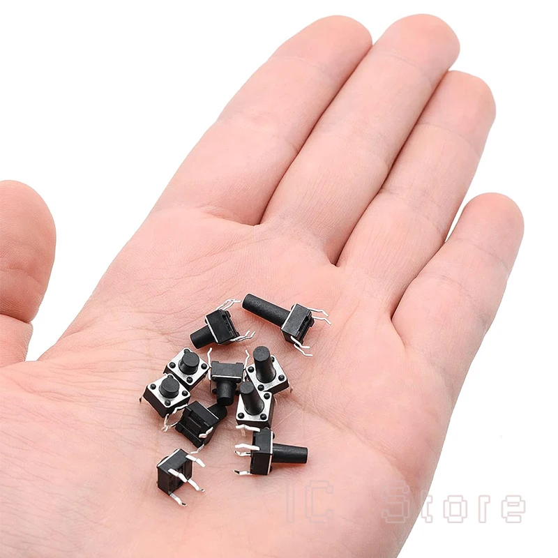1000PCS 6x6mm 4Pin Push Button Tact Switch DIP SMD 6*6mm 6x6x4,3/5/6/7/8/9/10/11/12/13/15MM Touch Schalter – Detail 10