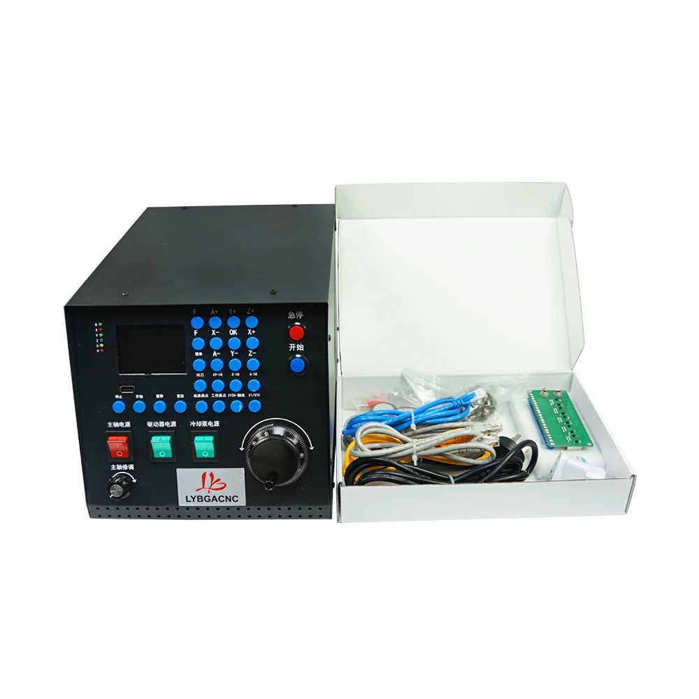 CNC Router Control Box Independent 4 Axis Off Line Controller with VFD 0.8/1.5/2.2 KW Offline Use for DIY CNC Engraving Machine