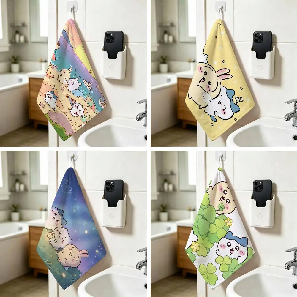 Comic Book City Superhero Polyester Cotton Hanging Kitchen Towel Skin Friendly Hand Wiping Towel For Hotel Cafe Household