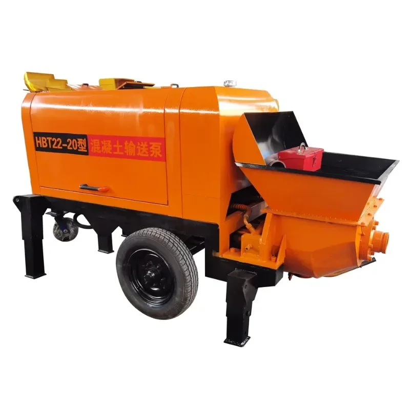 Little Shotcrete Motor Concrete Pump Mixer Machinery Quality Incline Pressure Putzmeister Mobile Concrete Pumping Trailer Price