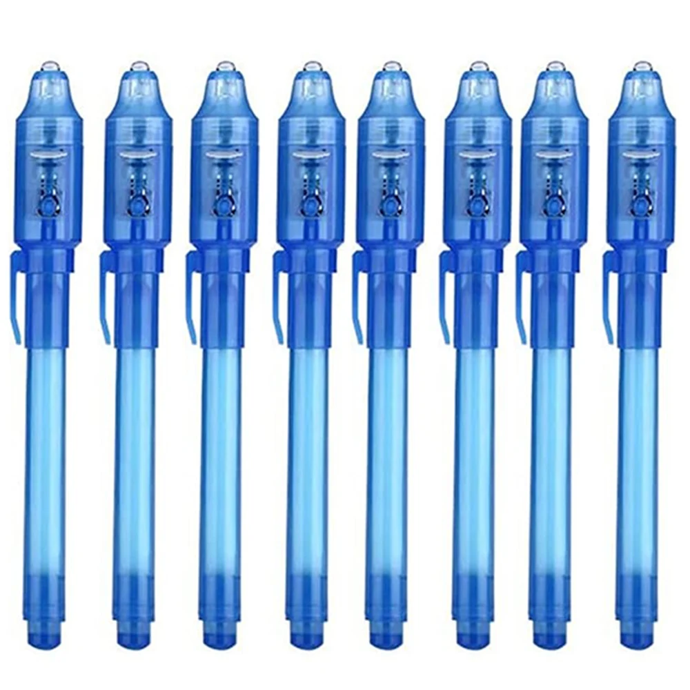 4-12 Stuks Onzichtbare Inkt Pen Spy Pen Met Uv Licht Magic Marker Voor Geheime Bericht Schatkist prijzen Kids Party Gunsten Speelgoed Gift
